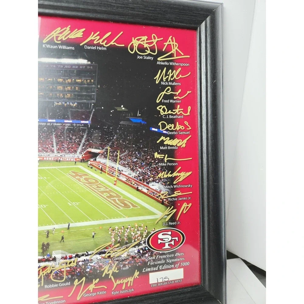 Highland Mint San Francisco 49ERS Signature Gridiron‎ #175 framed football